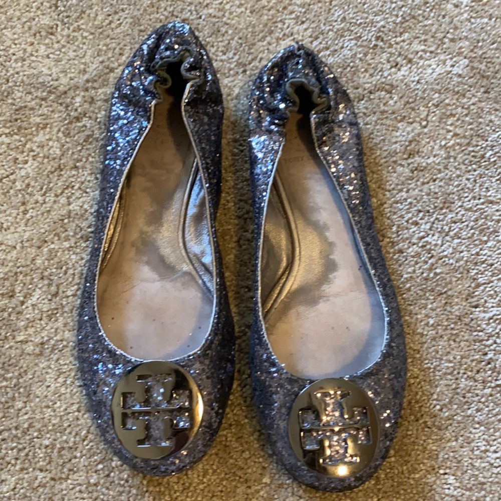Glitter Tory Burch flats